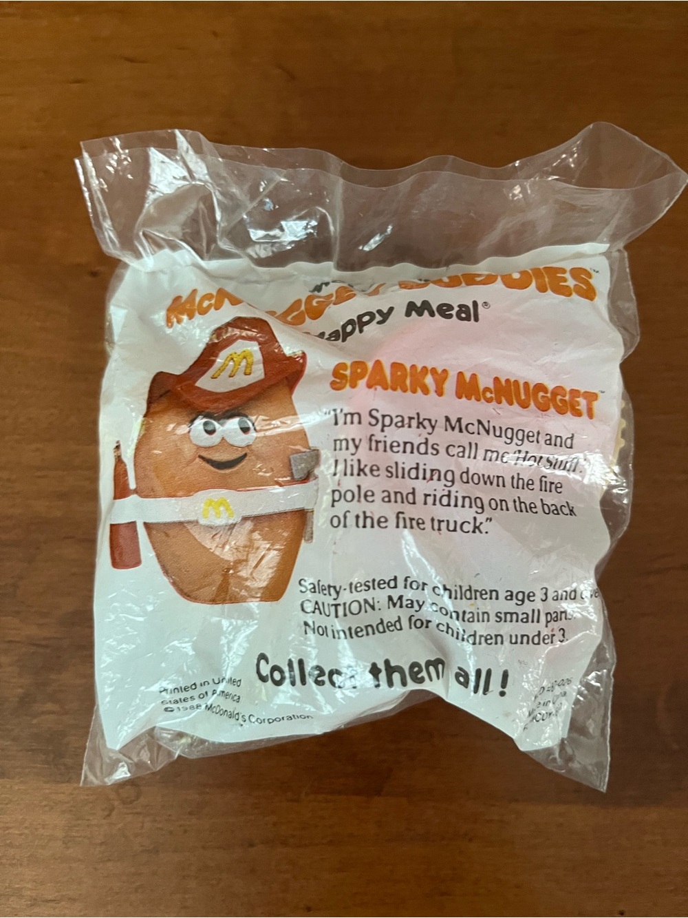 McDonald's 1988 Sparky McNugget Firefighter Toy